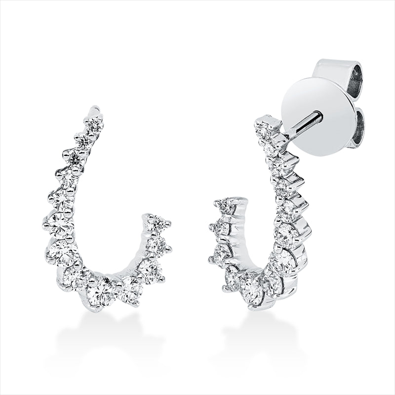 Ohrschmuck    aus 750/-18 Karat Weißgold mit 26 Diamanten 0