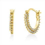 Creolen    aus 750/-18 Karat Gelbgold mit 74 Diamanten 0