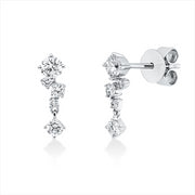 Ohrstecker    aus 750/-18 Karat Weißgold mit 10 Diamanten 0