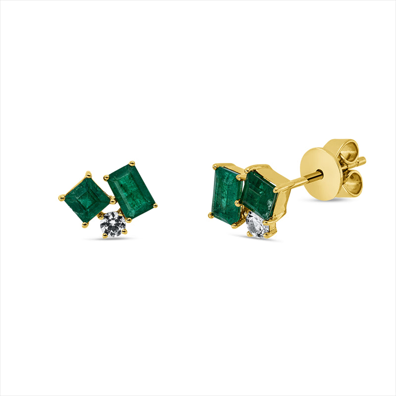 Ohrstecker mit Saphir  aus 750/-18 Karat Gelbgold  