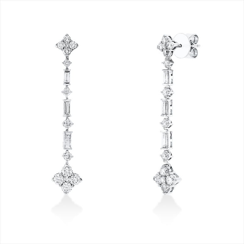 Ohrschmuck    aus 750/-18 Karat Weißgold mit 34 Diamanten 1