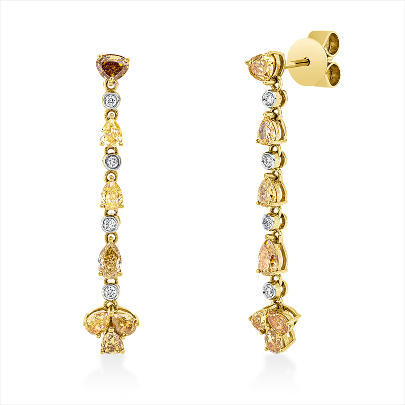 Ohrschmuck    aus 750/-18 Karat Gelbgold / Weißgold mit 22 Diamanten 1