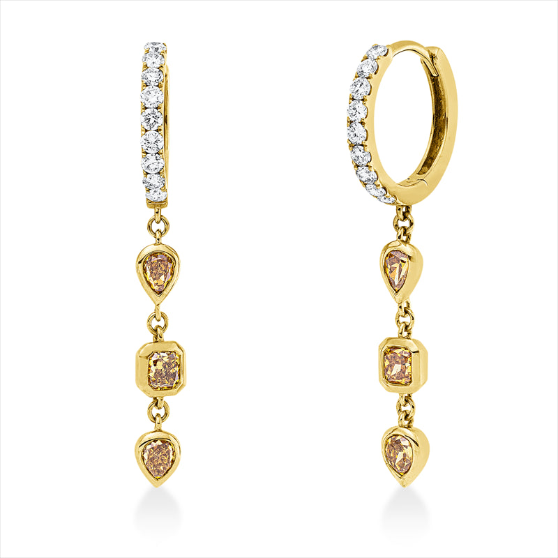 Ohrschmuck    aus 750/-18 Karat Gelbgold mit 24 Diamanten 1