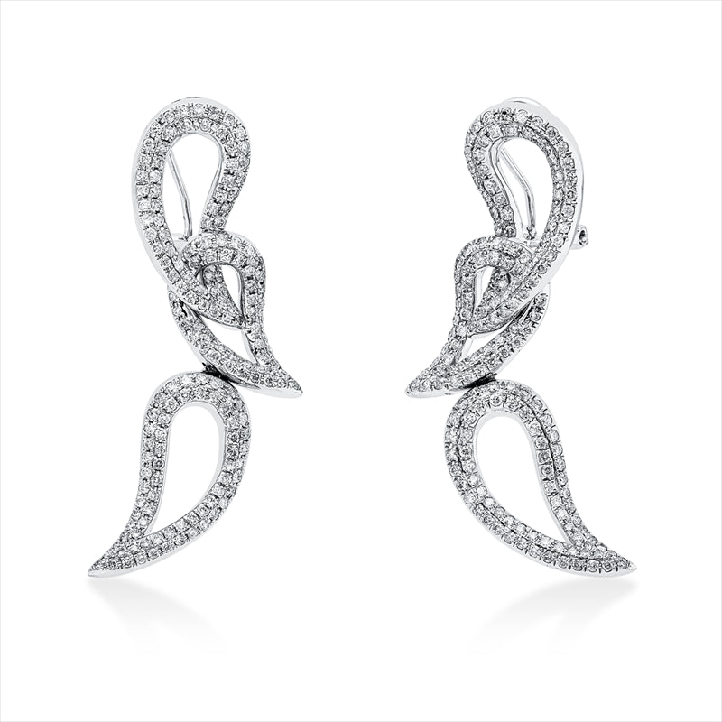 Creolen    aus 750/-18 Karat Weißgold mit 334 Diamanten 1