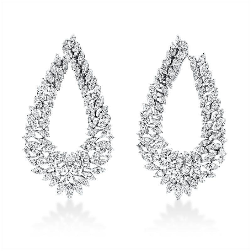 Ohrschmuck    aus 750/-18 Karat Weißgold mit 406 Diamanten 9