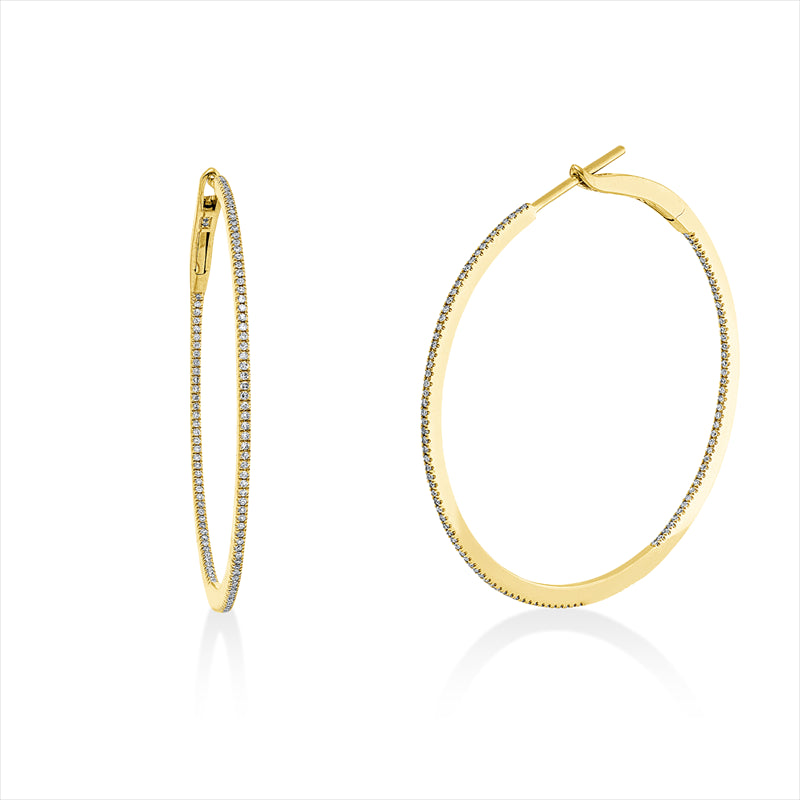 Creolen    aus 750/-18 Karat Gelbgold mit 232 Diamanten 0