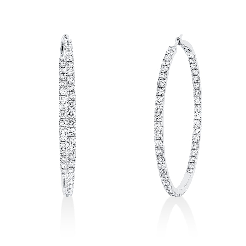 Creolen    aus 750/-18 Karat Weißgold mit 98 Diamanten 5