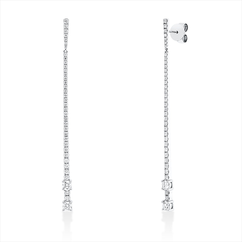 Ohrstecker    aus 750/-18 Karat Weißgold mit 76 Diamanten 1