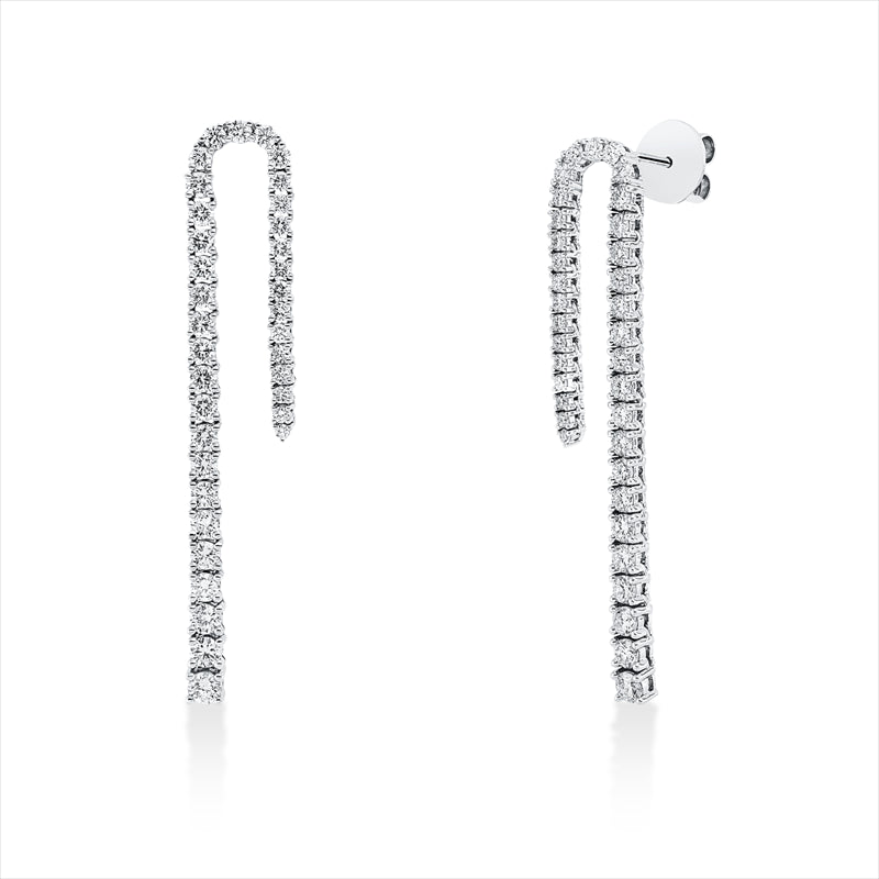 Ohrschmuck    aus 750/-18 Karat Weißgold mit 72 Diamanten 2