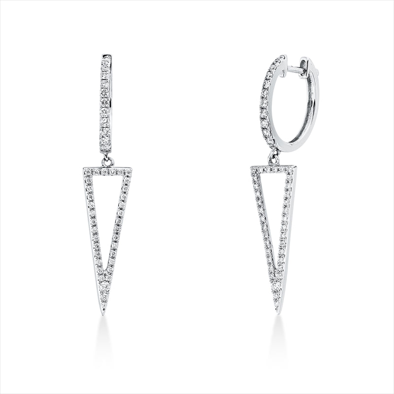 Ohrschmuck    aus 585/-14 Karat Weißgold mit 92 Diamanten 0