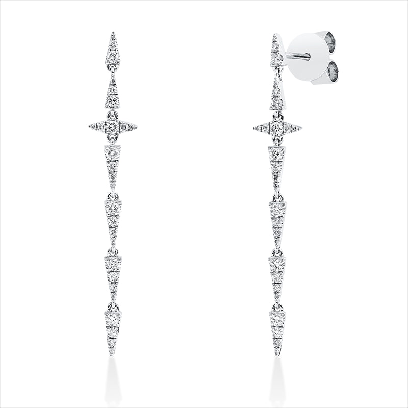 Ohrschmuck    aus 585/-14 Karat Weißgold mit 54 Diamanten 0