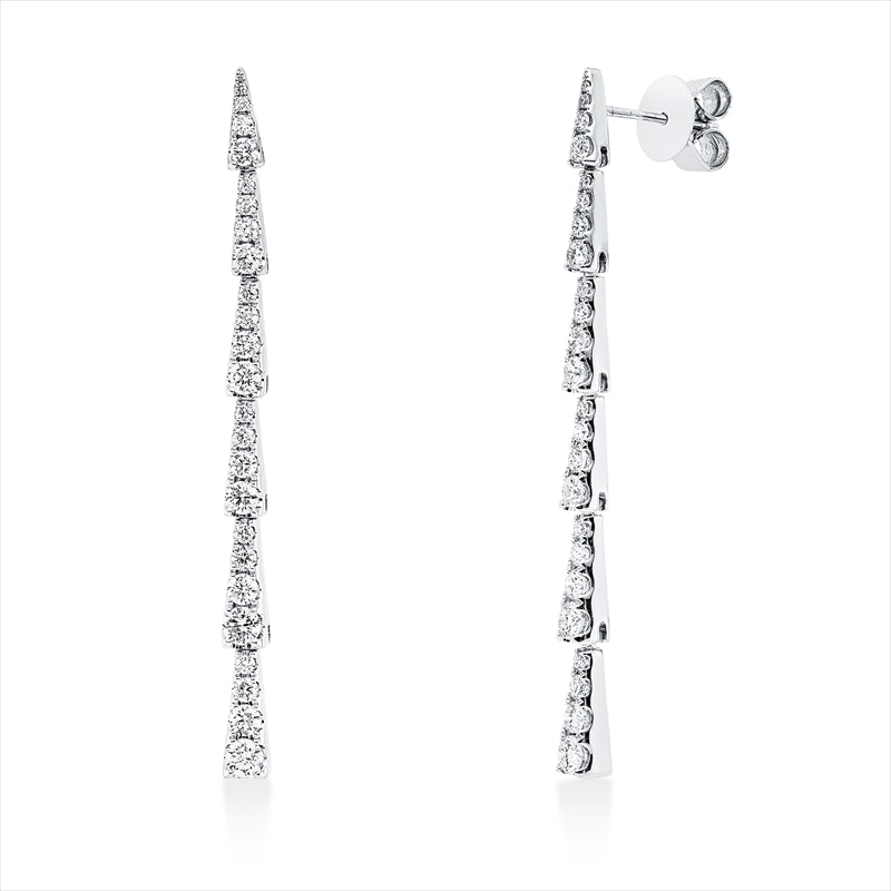 Ohrschmuck    aus 750/-18 Karat Weißgold mit 48 Diamanten 1