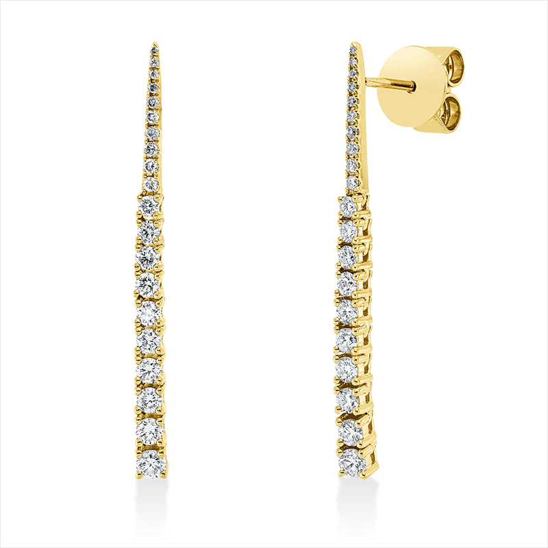 Ohrschmuck    aus 750/-18 Karat Gelbgold mit 40 Diamanten 0