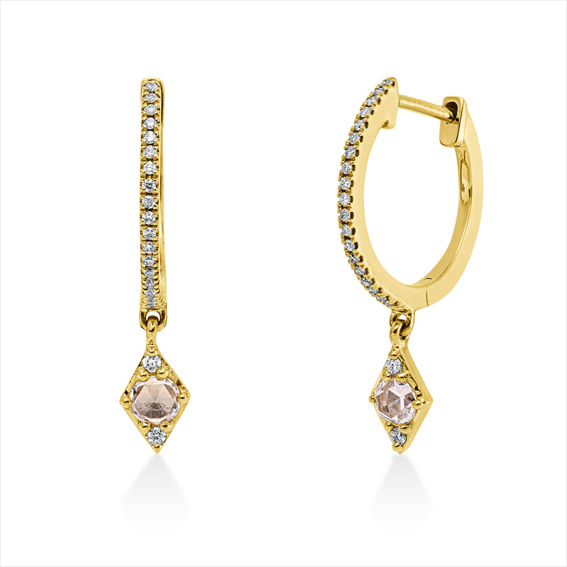 Creolen    aus 750/-18 Karat Gelbgold mit 44 Diamanten 0