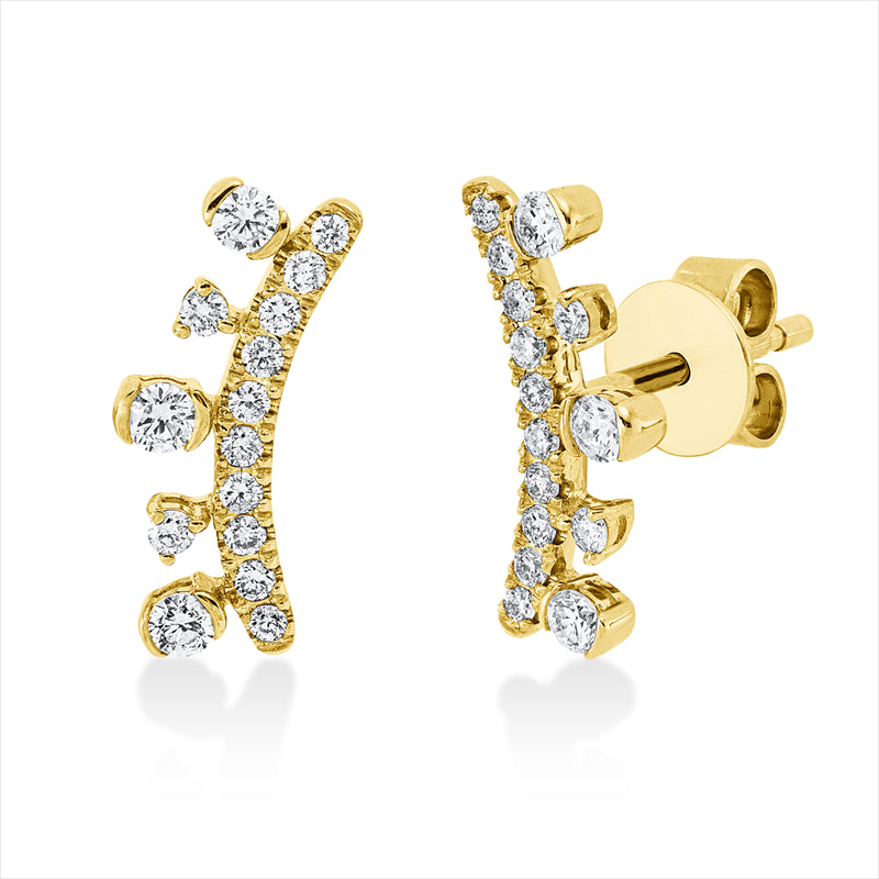 Ohrschmuck    aus 585/-14 Karat Gelbgold mit 30 Diamanten 0