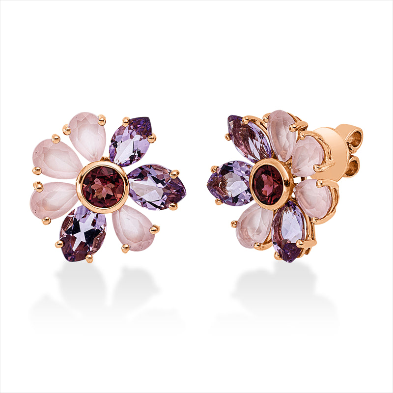 Ohrstecker mit Turmalin  aus 750/-18 Karat Rotgold  