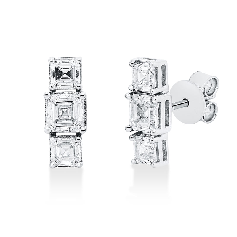 Ohrstecker    aus 750/-18 Karat Weißgold mit 6 Diamanten 1