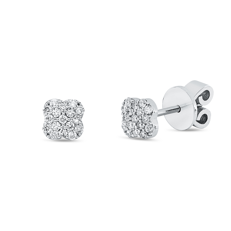 Ohrstecker    aus 750/-18 Karat Weißgold mit 34 Diamanten 0