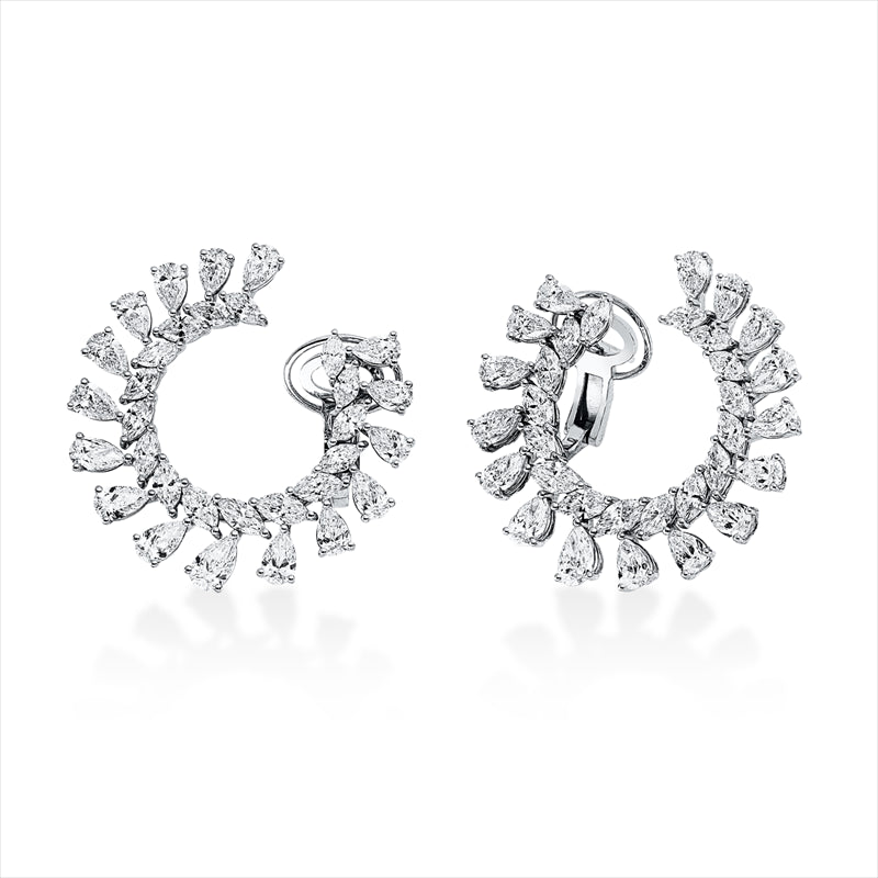 Ohrschmuck    aus 750/-18 Karat Weißgold mit 64 Diamanten 9