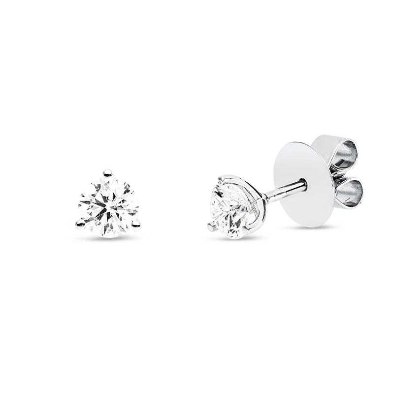 Ohrstecker    aus 750/-18 Karat Weißgold mit 2 Diamanten 1