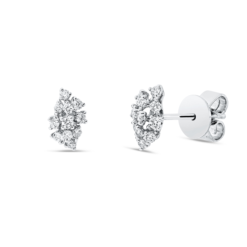 Ohrstecker    aus 750/-18 Karat Weißgold mit 22 Diamanten 0