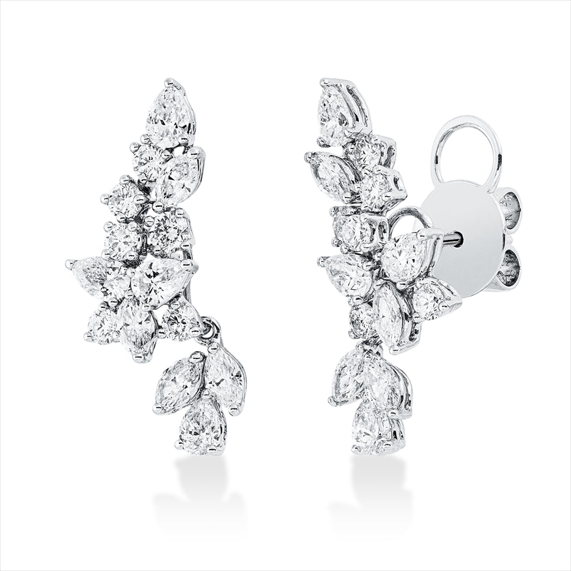 Ohrstecker    aus 750/-18 Karat Weißgold mit 28 Diamanten 2