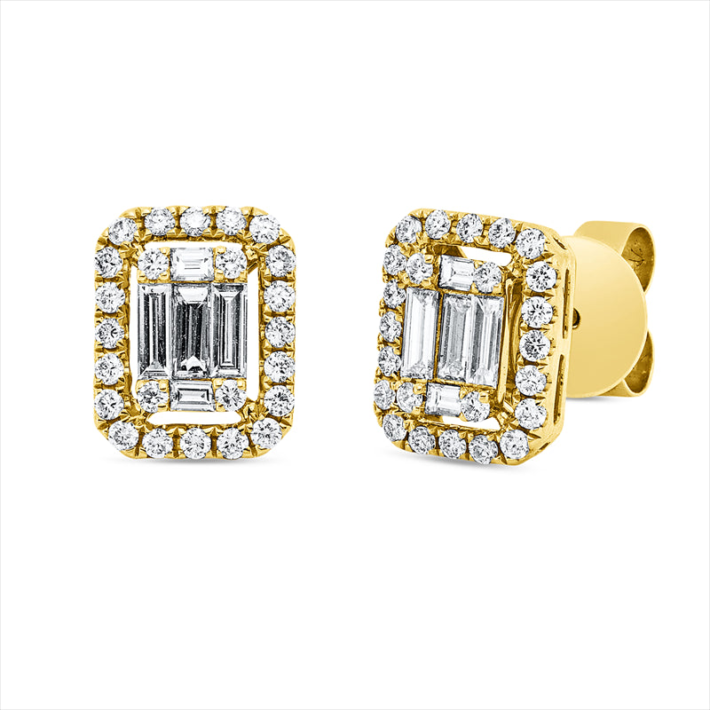 Ohrstecker    aus 750/-18 Karat Gelbgold mit 58 Diamanten 0