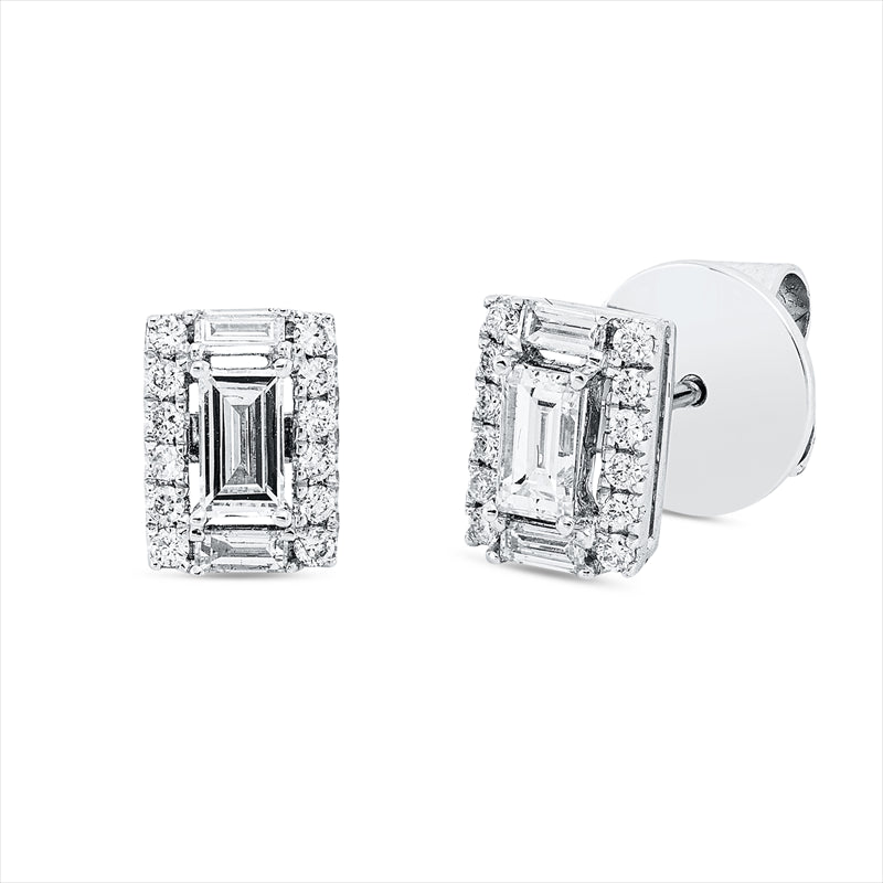 Ohrstecker    aus 750/-18 Karat Weißgold mit 30 Diamanten 0