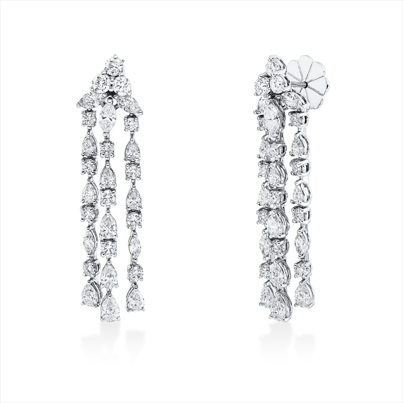 Ohrschmuck    aus 750/-18 Karat Weißgold mit 58 Diamanten 5