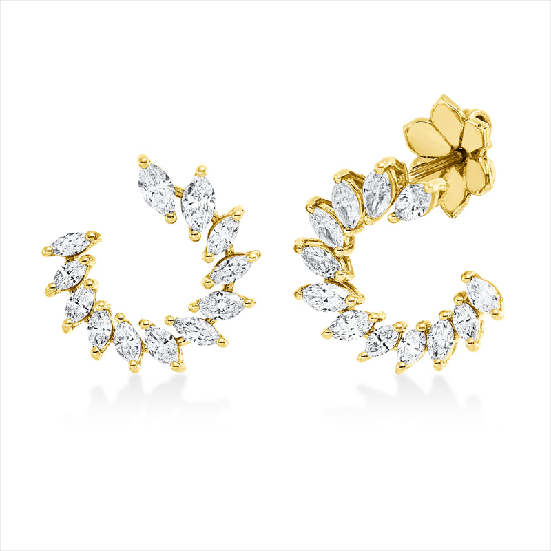 Ohrschmuck    aus 750/-18 Karat Gelbgold mit 24 Diamanten 1