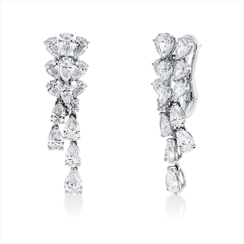 Ohrschmuck    aus 750/-18 Karat Weißgold mit 30 Diamanten 7