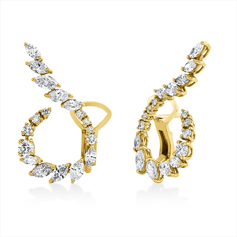 Ohrschmuck    aus 750/-18 Karat Gelbgold mit 36 Diamanten 2