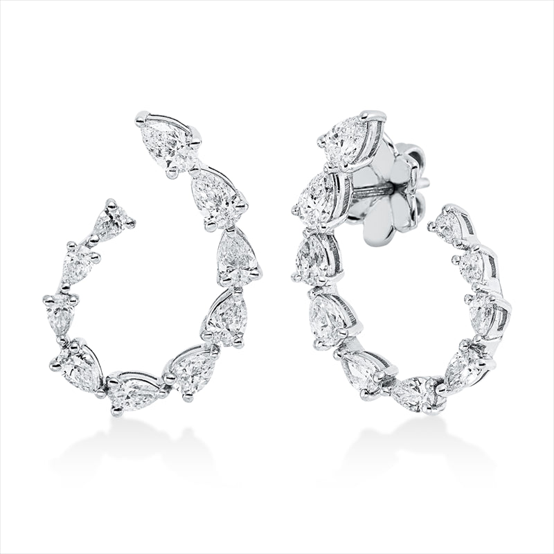 Ohrschmuck    aus 750/-18 Karat Weißgold mit 20 Diamanten 1