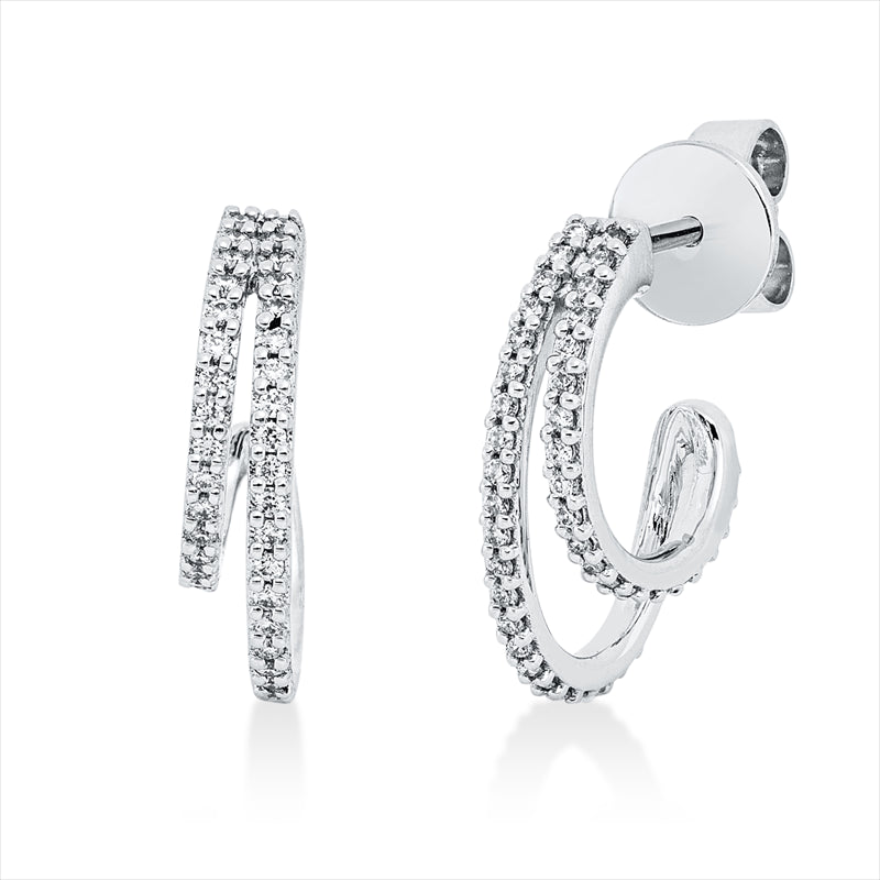 Ohrschmuck    aus 750/-18 Karat Weißgold mit 98 Diamanten 0