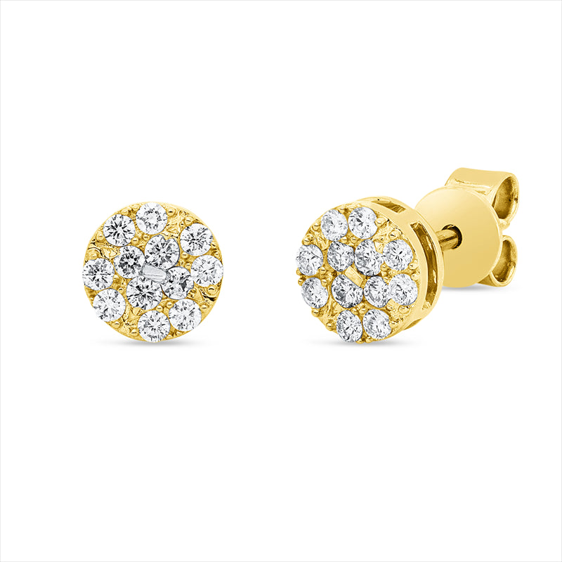 Ohrstecker    aus 750/-18 Karat Gelbgold mit 24 Diamanten 0