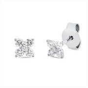 Ohrstecker    aus 750/-18 Karat Weißgold mit 10 Diamanten 0