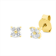 Ohrstecker    aus 750/-18 Karat Gelbgold mit 8 Diamanten 0