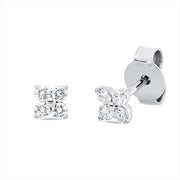 Ohrstecker    aus 750/-18 Karat Weißgold mit 8 Diamanten 0