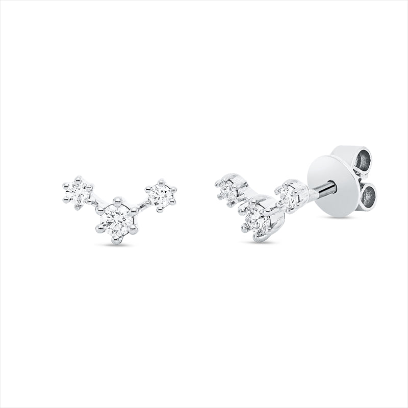 Ohrstecker    aus 750/-18 Karat Weißgold mit 6 Diamanten 0