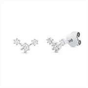 Ohrstecker    aus 750/-18 Karat Weißgold mit 6 Diamanten 0