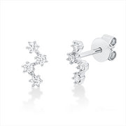 Ohrstecker    aus 750/-18 Karat Weißgold mit 8 Diamanten 0