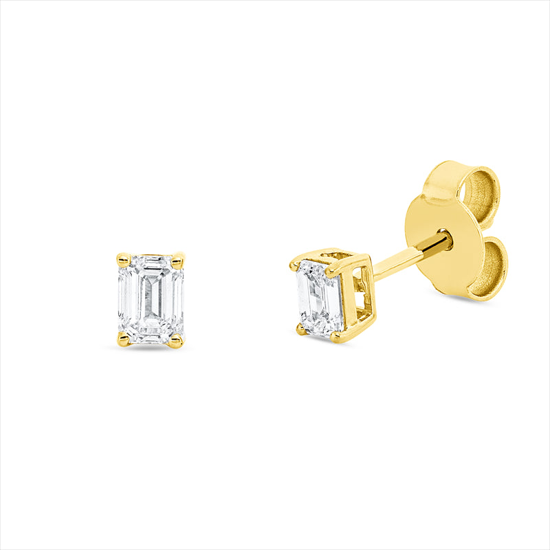 Ohrstecker    aus 750/-18 Karat Gelbgold mit 2 Diamanten 0