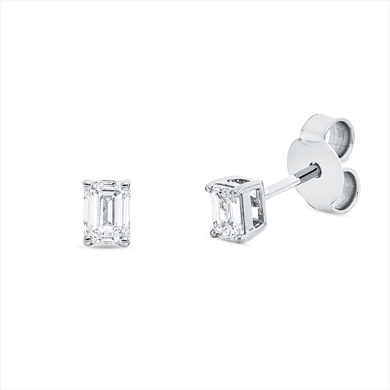 Ohrstecker    aus 750/-18 Karat Weißgold mit 2 Diamanten 0