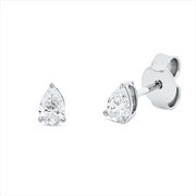 Ohrstecker    aus 750/-18 Karat Weißgold mit 2 Diamanten 0