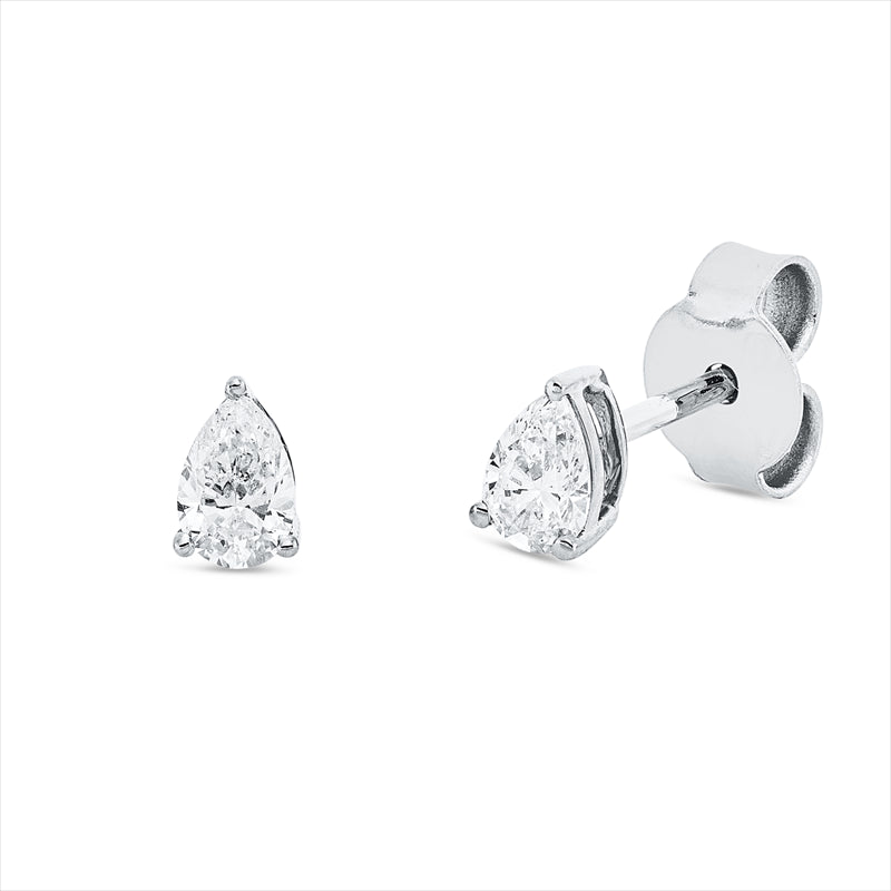 Ohrstecker    aus 750/-18 Karat Weißgold mit 2 Diamanten 0