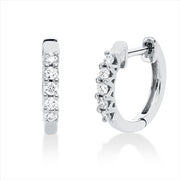 Creolen    aus 750/-18 Karat Weißgold mit 10 Diamanten 0