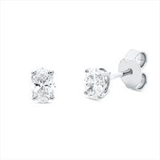 Ohrstecker    aus 750/-18 Karat Weißgold mit 2 Diamanten 0