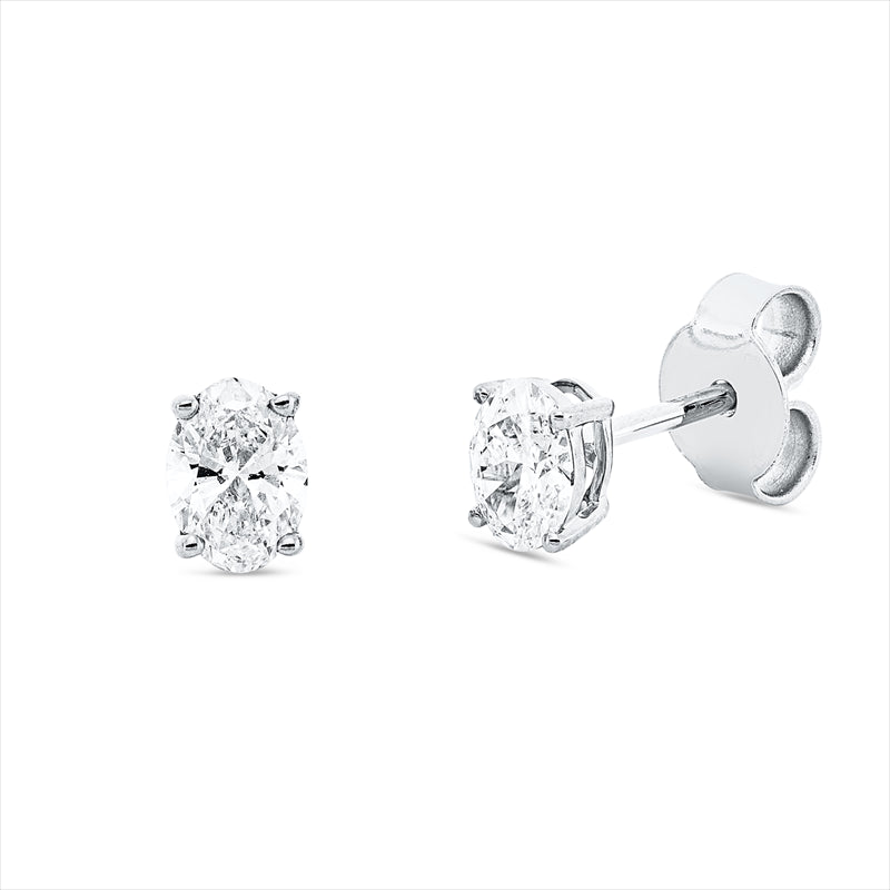 Ohrstecker    aus 750/-18 Karat Weißgold mit 2 Diamanten 0