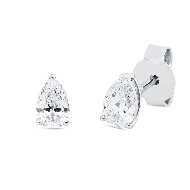Ohrstecker    aus 750/-18 Karat Weißgold mit 2 Diamanten 0
