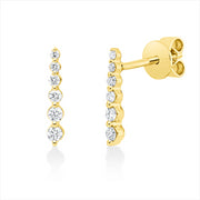 Ohrstecker    aus 750/-18 Karat Gelbgold mit 12 Diamanten 0